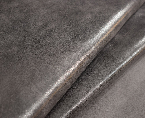 Taschenleder Kalbsleder Echisse peltro metallic 0,9-1,1 mm #4601