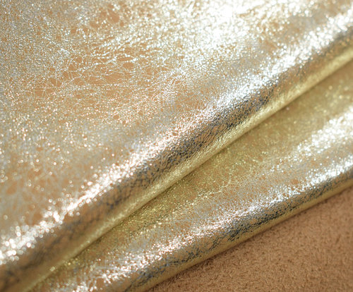 Taschenleder Kalbsleder Spider golden sand metallic 1,1-1,3 mm #4604