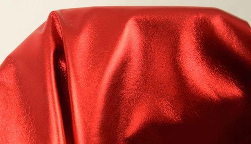 Lammleder rot-metallic Glattleder weiches Glamour-Leder 0,5-0,6 mm #5224
