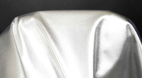 Lammleder silber-metallic Glattleder weiches Glamour-Leder 0,5-0,7 mm #5226