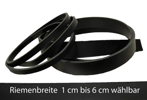 Lederriemen Blankleder schwarz 3,0-3,5 mm Breite 1-8 cm Leder Riemen #vtb