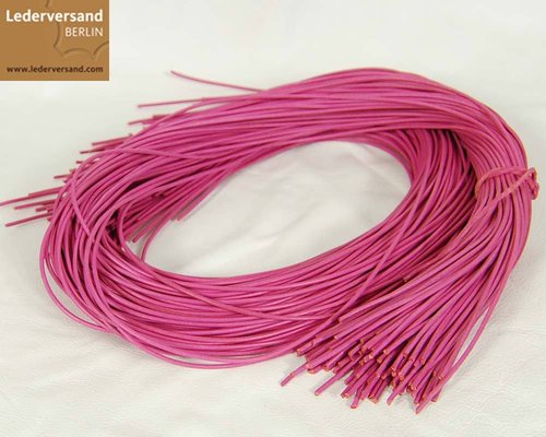 Lederschnur rund pink-rosa 2 mm / 1 m Lederband Lederriemen vegetabile Gerbung