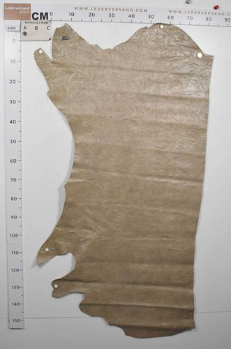 Kalbsleder Taschenleder "Crash" perlato erde 1,0-1,2 mm Lederhaut Leder Einzelstück #44101