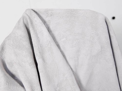 Italienisches Ziegenleder Designer-Leder "Blister" grau 0,4-0,5 mm #5294