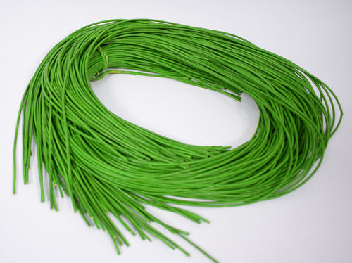Lederschnur rund apfel-grün 2 mm / 1 m Lederband Lederriemen vegetabile Gerbung