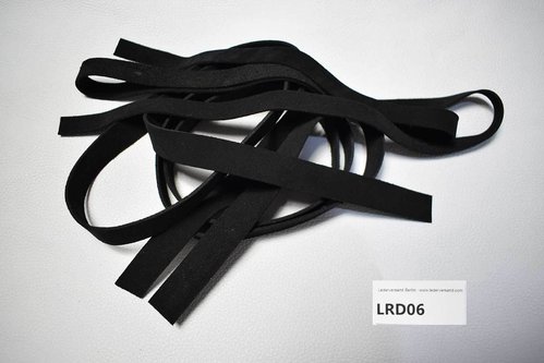 90 cm Lederriemen Lederband 1,0-1,2 mm schwarz Breite 5 mm Veloursleder-Riemen #lrd06