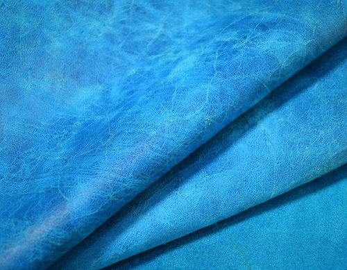 Taschenleder "Arizona" turchese (türkis-blau) 1,3-1,5 mm Used-Look-Leder #azt