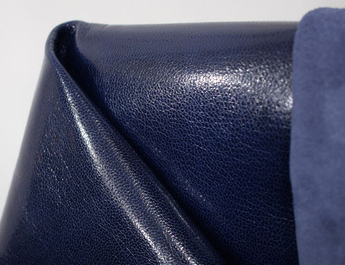 Ital. Taschenleder Schuhleder "Fellini" Ocean blue (blau) 0,6-0,8 mm Ziegenleder #5334