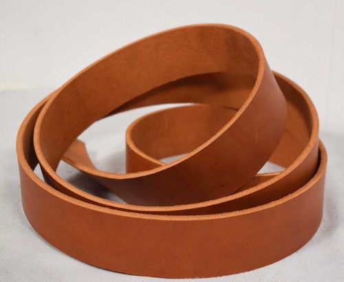 5 Lederbänder Lederriemen braun mit Rollschnalle D-Ring 24 x 2,0 cm Fixriemen 