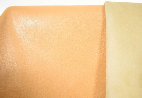 Kalbsleder Nappa beige-braun 0,8-1,0 mm Orig. DDR-Produktion Leder #4158