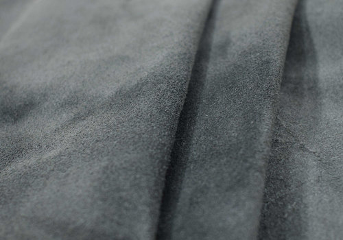Spaltvelour soft "Scamoscina" Rindsleder aspalt (grau) 0,8-1,0 mm Lederhaut Leder #tx03