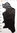 Taschenleder Kalbsleder Kroko-Optik "Classic" schwarz-braun 1,0-1,2 mm Einzelstück #29060