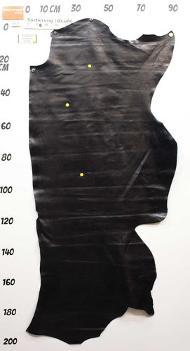 Taschenleder Kalbsleder "Somatra" shiny black 1,4-1,6 mm Einzelstück #29071