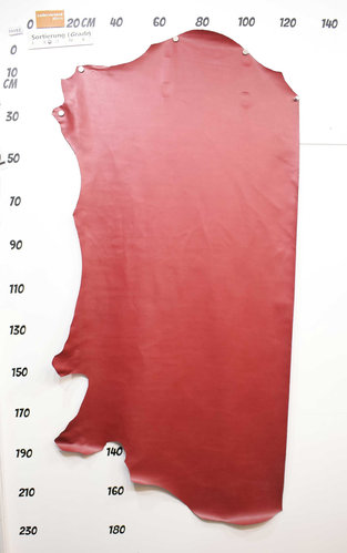 Taschenleder Kalbsleder "Vitelli Memphis Classic" rot 1,4-1,6 mm Einzelstück #29152