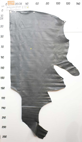Taschenleder Kalbsleder "Rustic Nappa" grau 1,7-1,9 mm Einzelstück #29168