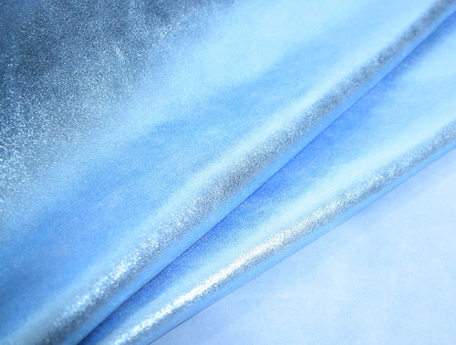 Ital. Taschenleder "Glitter" metallic-Glanz Kalbsleder mare (strahlend blau) 1,0-1,2 mm #tl17