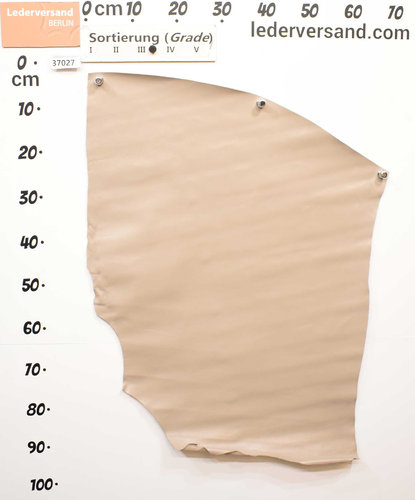 Taschenleder Kalbsleder Glattleder warm-grau 1,2-1,4 mm Einzelstück #37027