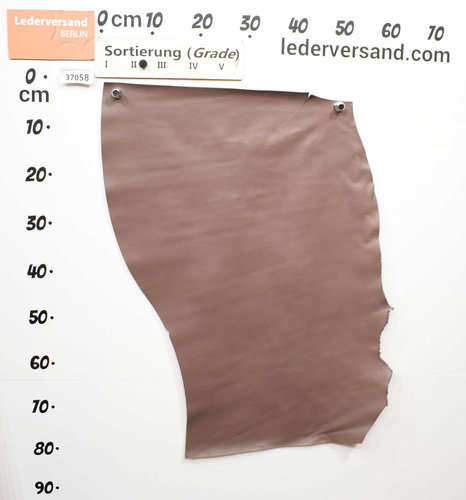 Taschenleder Kalbsleder Glattleder dunkel-braun 1,0-1,2 mm Einzelstück #37058