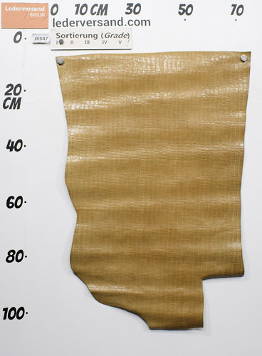 Taschenleder Kalbsleder Kroko-Optik wüste 1,0-1,2 mm Einzelstück #jk047
