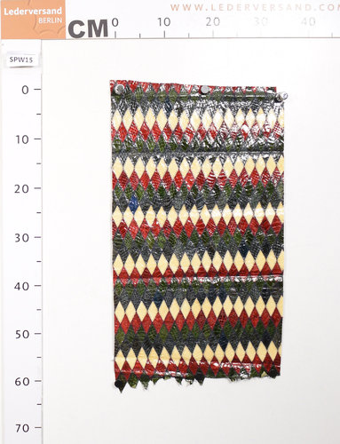 Taschenleder Schlangenleder Patchwork-Bogen bunt 0,5-0,7 mm Einzelstück #spw15