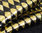 Taschenleder Schlangenleder Patchwork-Bogen gold-schwarz 0,5-0,7 mm Einzelstück #spw27