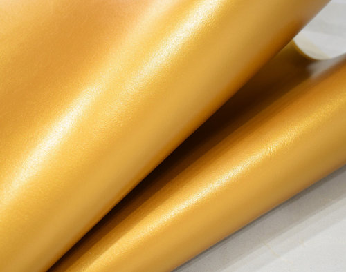 Taschenleder Gürtelleder Spaltleder glatt gold 1,4-1,6 mm #tw28