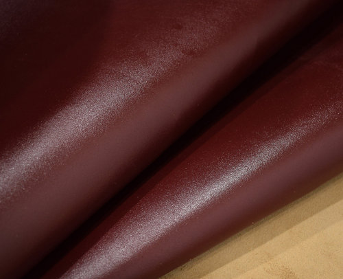 Taschenleder Gürtelleder Spaltleder glatt bodeaux-rot 1,0-1,2 mm #tw64