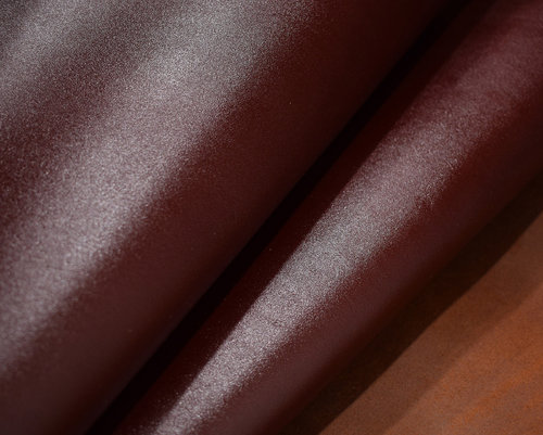 Taschenleder Gürtelleder Spaltleder glatt bodeaux-rot 1,2-1,6 mm #tw63