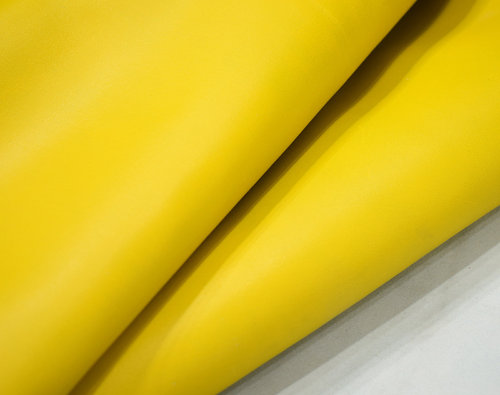 Taschenleder Gürtelleder Spaltleder glatt gelb 1,0-1,2 mm #tw88