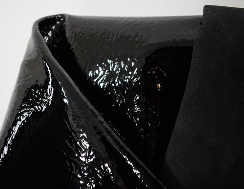 Taschenleder "Caterina" soft Kalbsleder schwarz 0,6-0,8 mm Lackleder #tn45