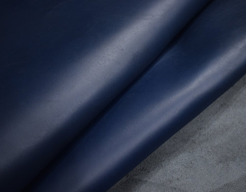 Rindsleder Spaltleder glatt blau 1,4-1,6 mm Bastelleder Sonderposten #rc08