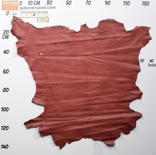 Kalbsleder Glattleder naturell himbeer-rot 1,0-1,2 mm Einzelstück #32054