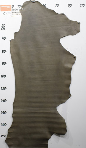 Kalbsleder Glattlleder mit Riffeln smoke (grau) 1,6-2,0 mm Einzelstück #32060