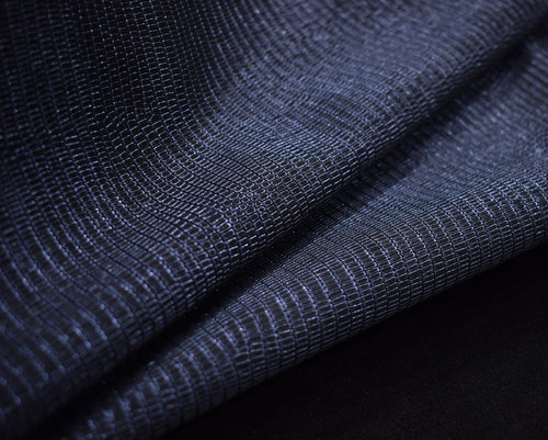 Taschenleder soft "Tejus Rachel" Eidechsen-Optik notte (schwarz-blau) metallic 1,0-1,2 mm #tk72