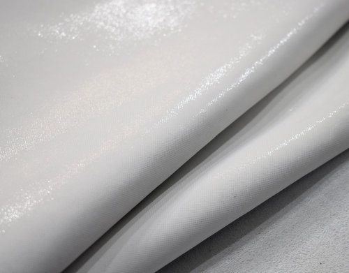 Ital. Taschenleder Narvik Kalbsleder shiny arktis-weiß 0,6-0,8 mm #tb15