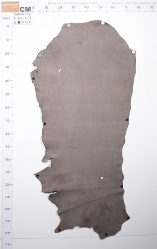 Yakleder Nubuk naturell grau 1,4-1,8 mm Einzelstück #65301