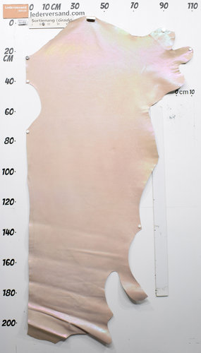 Rindsleder Taschenleder Schuhleder beige-perlmutt 1,2-1,4 mm Einzelstück #32101