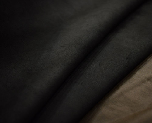 Lammvelour Lammleder super-soft naturell schwarz/bronze 0,6-0,8 mm #l369
