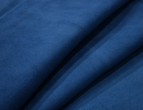 Ziegenvelour Ziegenleder soft blau 0,5-0,7 mm Bastelleder Sonderposten #l391