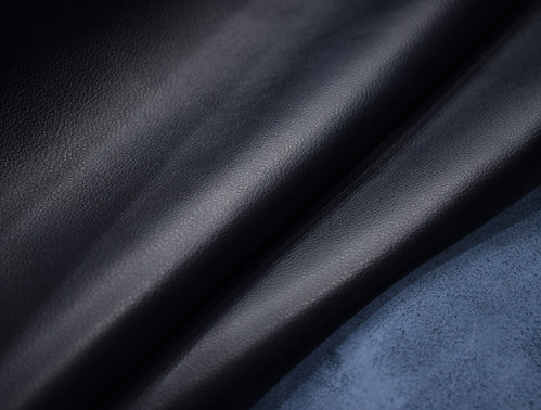 Taschenleder Kalbsleder Cervo ocean (schwarz-blau) 1,0-1,2 mm #tz32