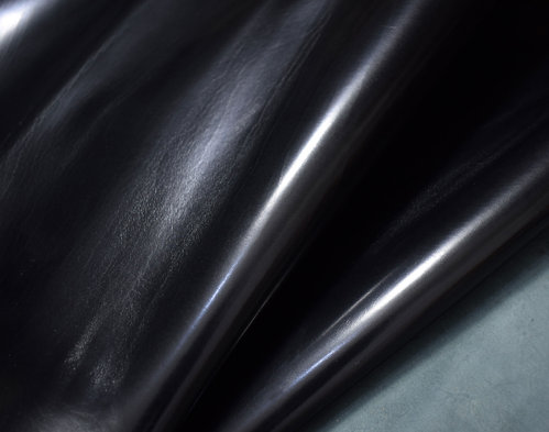 Taschenleder Shiny Box-Calf Kalbsleder schwarz-anthrazit 0,5-0,7 mm #6150