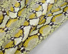 Ital. Taschenleder Sofiro Schlangen-Optik Kalbsleder gelb und schwefel 0,9-1,1 mm #tb17