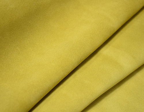 Spaltvelour Taschenleder soft Kalbsleder schwefel-gelb 0,6-0,8 mm Lederhaut Leder #mt11