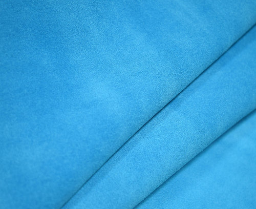 Ital. Kalbsleder Pisa Spaltvelour soft turchese (türkis-blau) 1,2-1,4 mm #cv12