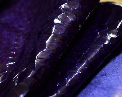 Echtes Wasserschlangenleder lila 0,1-0,2 mm Schlangenleder #wsk12