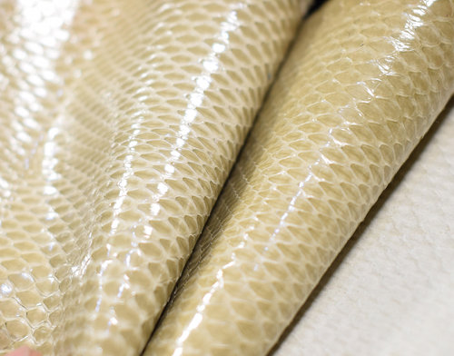 Echtes Wasserschlangenleder hell-beige 0,1-0,2 mm Schlangenleder #wsk06