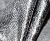 Echtes Fischleder Lachs silber-metallic 0,5-0,7 mm #kf10