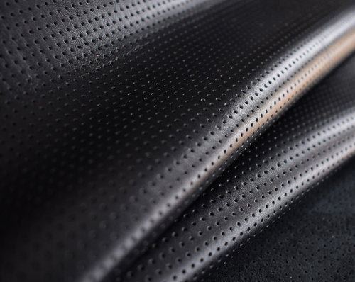 Taschenleder Kalbsleder Nappa Classic perforiert matt-schwarz 1,0-1,2 mm #td09