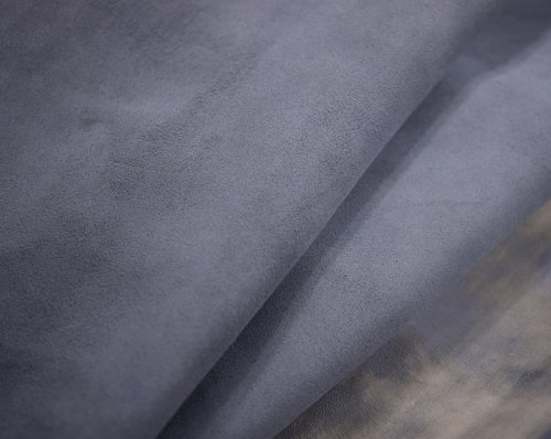 Ziegenvelour Ziegenleder soft grau 0,5-0,6 mm #kp38