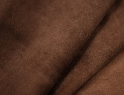 Ziegenvelour Ziegenleder samtig & super-soft hazel-brown (braun) 0,5-0,7 mm #kp67